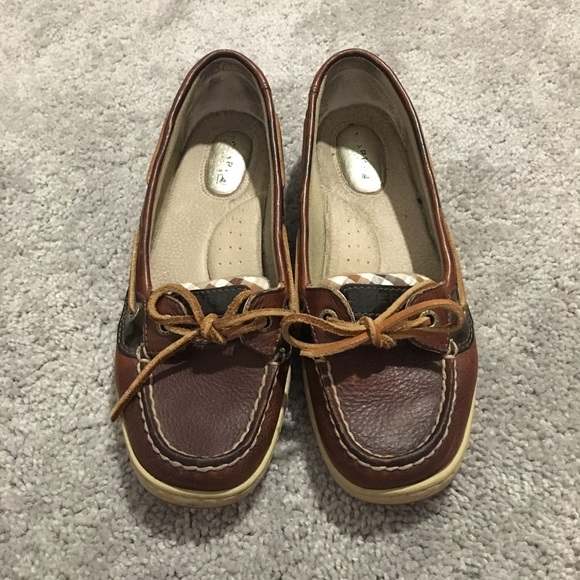 Sperry top sider women 6.5 m leather/fabric upper - Picture 2 of 8